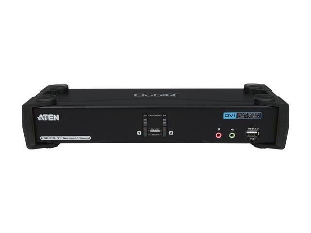 ATEN CS1782A 2-port DVI Dual Link KVM With USB Peripheral And Audio Support