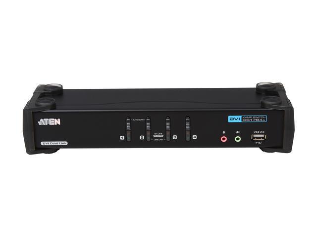 ATEN CS1784A 4 Port Dual-Link DVI KVM With USB 2.0 And 2.1 Audio Support