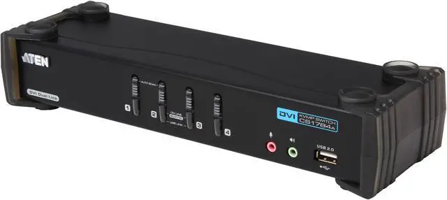 ATEN CS1784A 4 Port Dual-Link DVI KVM with USB 2.0 and 2.1 Audio Support