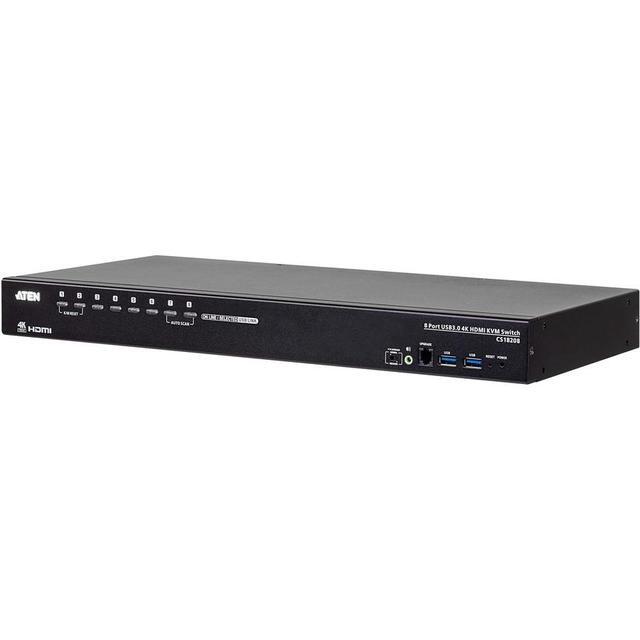 ATEN CS18216 16-Port USB 3.0 4K HDMI KVM Switch With Rack Mounting Kit CS18208
