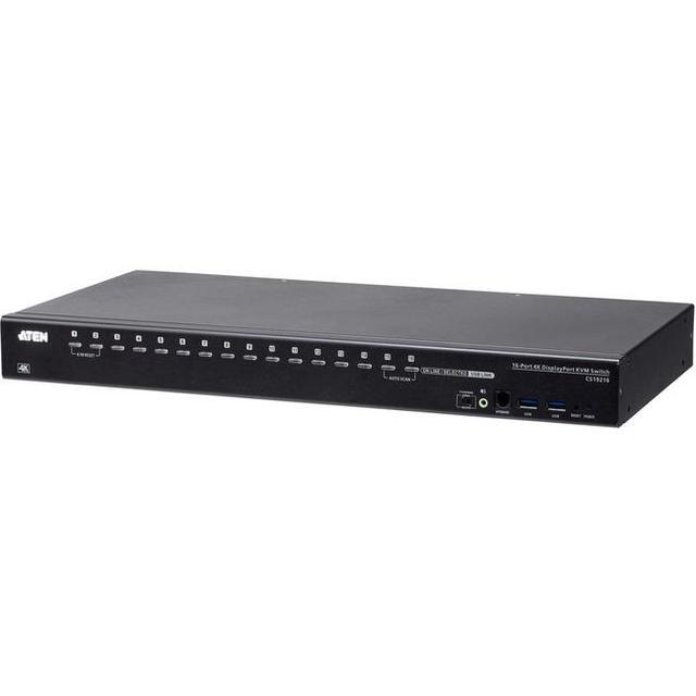 ATEN CS19216 16-Port USB 3.0 4K DisplayPort KVM Switch With Rack Mounting Kit