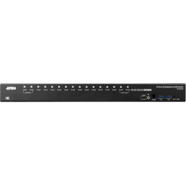ATEN CS19216 16-Port USB 3.0 4K DisplayPort KVM Switch With Rack Mounting Kit