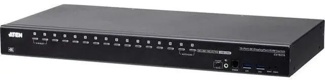 ATEN CS19216 16-Port USB 3.0 4K DisplayPort KVM Switch with Rack Mounting Kit