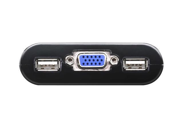 ATEN CS22U 2-Port USB VGA Cable KVM Switch With Remote Port Selector