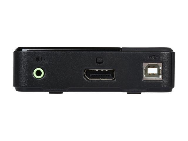 ATEN CS782DP 2-Port UHD 4K USB DisplayPort KVM Switch - Allows To Access Two 4K-enabled Computers From A Single USB Keyboard USB Mouse And DisplayPort Video Console