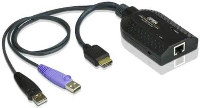 Aten Hdmi Usb Virtual Media Kvm Adapter Cable With Smart Card Reader (Cpu Module)-Taa Compliant