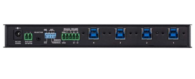 Aten - US3344I - Aten 4 X 4 USB 3.1 Gen 1 Industrial Hub Switch - USB Type B - 4 USB Port(s) - 4 USB 3.1 Port(s) - Mac