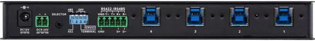 Aten - US3344I - Aten 4 x 4 USB 3.1 Gen 1 Industrial Hub Switch - USB Type B - 4 USB Port(s) - 4 USB 3.1 Port(s) - Mac