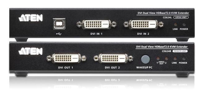 ATEN USB DVI Dual View HDBaseT 2.0 KVM Extender 1920 X 1200 100 M-TAA Compliant