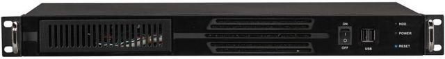 Athena Power RM-1U100D Black Aluminum/Steel 1U Rackmount Server Case 1 Externa