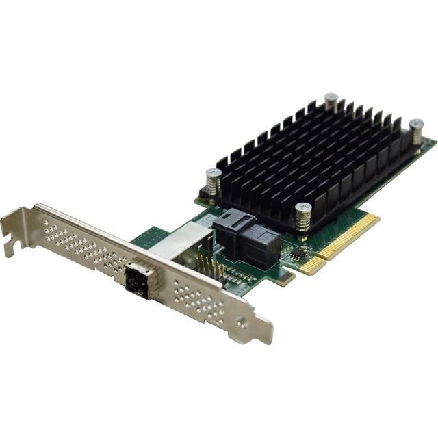 ATTO ExpressSAS ESAH-1244-000 PCI-Express 3.0 X8 Low Profile SATA / SAS 4-Port External 4-Port Internal 12Gb/s SAS / SATA To PCIe 3.0 Host Bus Adapter