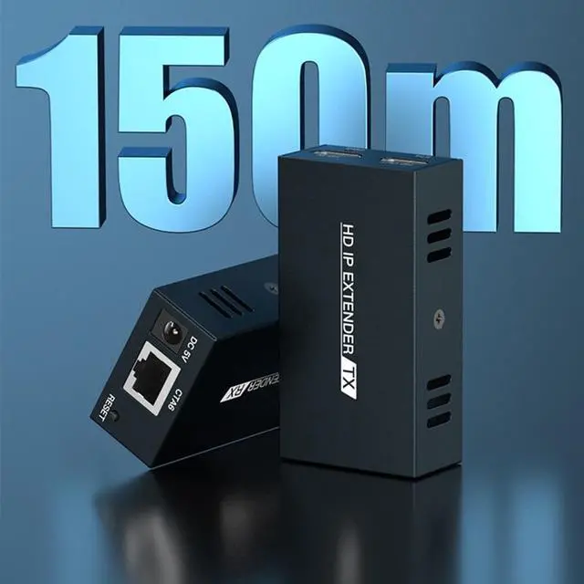 (AU Plug)(1 RX only)150M IP HDMI Extender over Rj45 Cat5e Cat6 HDMI Ethernet extender transmitter 1080P Support 1 TX to Multi RXs via Network Switch