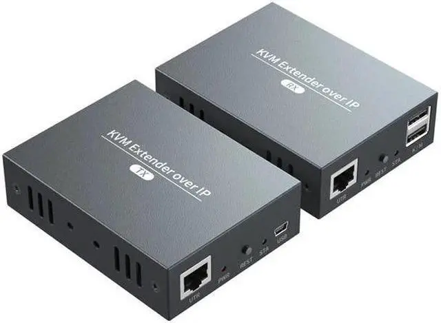 (AU Plug)(One TX and One RX)HDMI KVM Extender Over IP via RJ45 cable to 150M HDMI USB Ethernet Extender By UTP/TCP Network Switch Support USB Keyboard Mouse