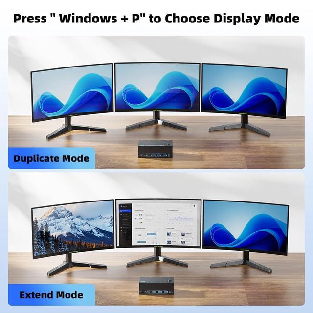 AUTYUE 8K HDMI KVM Switch 3 Monitors 2 Computers 3 Port HDMI Dual PC Triple Monitor 2 PC 8K 60Hz/4K 120Hz 2 In 3 Out USB 3.0 KVM Switches Wired Remote & USB 3.0 Cables & Power Cable Included
