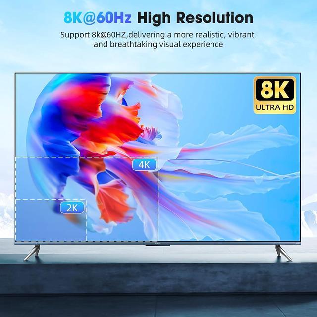 AUTYUE HDMI + Displayport KVM Switch 2 Monitors 2 Computers 8K 60Hz 4K 60Hz Dual Monitor Switch For 2 Computers Support Extended/Mirror Mode SD/TF Card 4 USB 3.0 Port For Keyboard Mouse Wired Remote