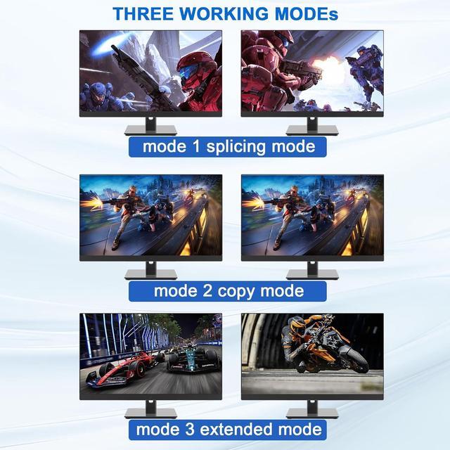 AUTYUE USB 3.0 HDMI KVM Switch 4 Computers 2 Monitors Supports EDID 4K 60Hz KVM Switch HDMI 2 Monitor 4 PC With Audio Microphone And 3 USB 3.0 Ports 4 Port HDMI Dual Monitor KVM Switch For 4PCs