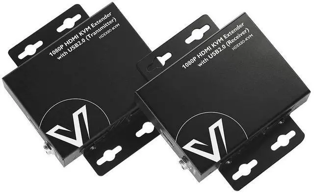 AV Access HDMI KVM USB Extender Over Cat5e/6/6a/7 260ft/80M 2 USB 2.0 Ports Zero-Latency Plug and Play PoE No Driver Supports All Operating System Keyboard and Mouse USB Over Ethernet