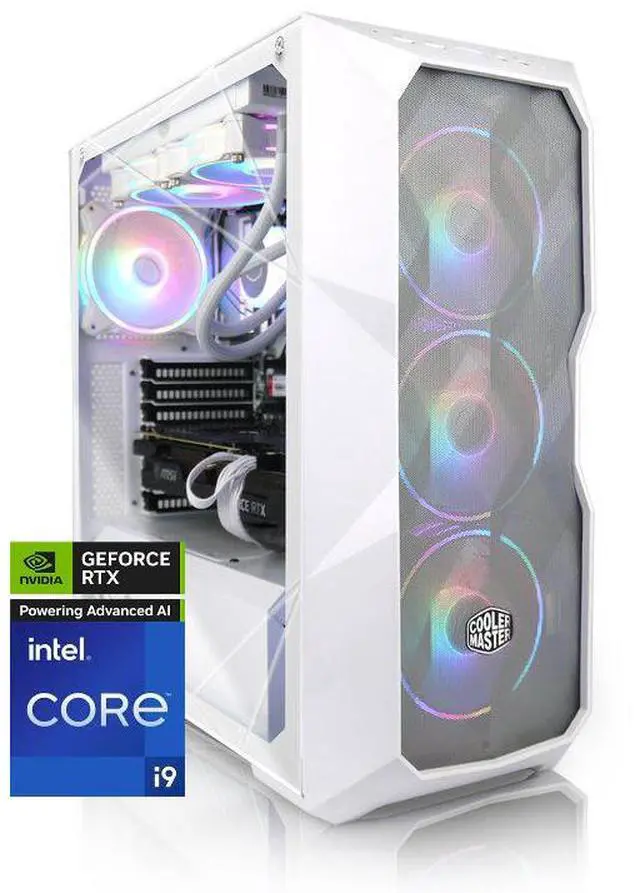 AVGPC Blizzard Gaming PC - Intel Core i9 11900KF NVIDIA GeForce RTX 5060 Ti 32GB DDR4 1TB NVME M.2 SSD 360mm Liquid Cooler ARGB Fans Wifi/AC TD500 Mesh White Case Windows 11 Home i9 5060 Ti
