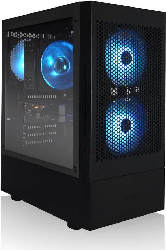 AVGPC Max Gaming PC - AMD RYZEN 7 5700X 8-Core Nvidia GeForce RTX 5060 32GB RAM 1TB M.2 NVMe SSD Heat-pipe Cooler Windows 11 Black