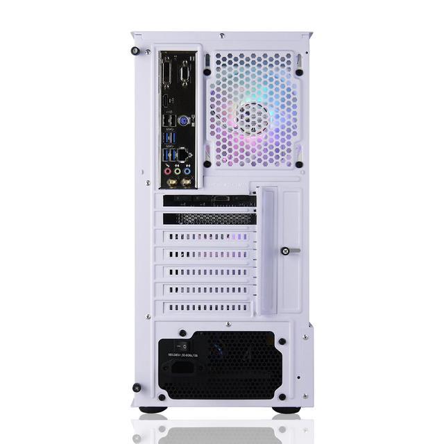 AVGPC Max Series Gaming PC - AMD Ryzen 5 5600X 4.6 GHz AMD RX 6600 GPU 16GB RAM 1TB M.2 NVMe SSD 240mm Liquid CPU Cooler ARGB Fans Wifi/AC MAX ATX Case Windows 11 White