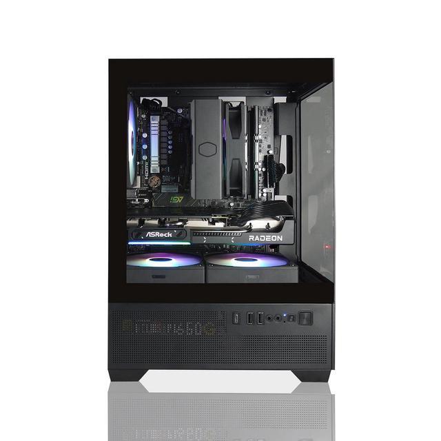 AVGPC Mini-X Gaming PC - Ryzen 7 5700X AMD Radeon RX 9060 XT 16GB VRAM 32GB 3200MHz DDR4 RAM 1TB NVME M.2 SSD Hyper 212 Cooler Wifi/AC Black Case Windows 11