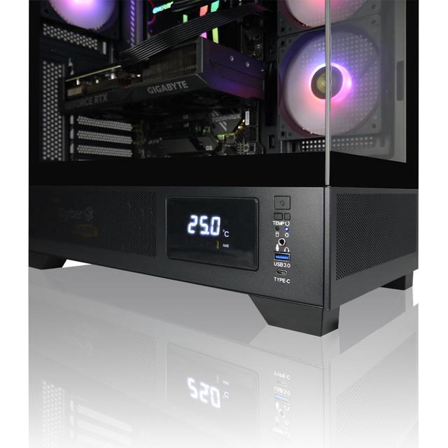 AVGPC Whirlwind Gaming PC AMD Ryzen 7 9700X Zen 5 Nvidia Geforce RTX 5070 32GB 6000MHz DDR5 1TB NVME M.2 SSD 360MM AIO Liquid Cooling WiFi/AC Windows 11 Home Black