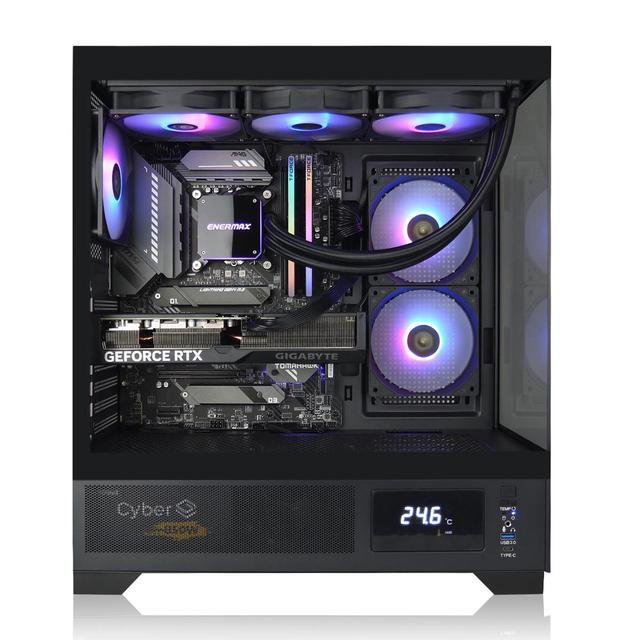 AVGPC Whirlwind Gaming PC AMD Ryzen 7 9700X Zen5 NVIDIA GeForce RTX 5070 Ti 32GB 6000MHz DDR5 2TB NVME M.2 SSD 360MM AIO Liquid Cooling WiFi/AC Tempered Glass Case Black Windows 11 Home