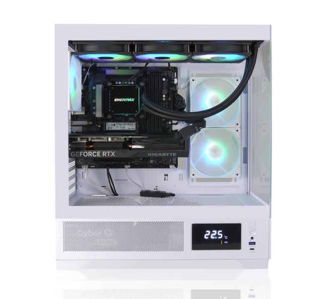 AVGPC Whirlwind Gaming PC AMD Ryzen 7 9700X Zen5 NVIDIA GeForce RTX 5070 Ti 32GB 6000MHz DDR5 2TB NVME M.2 SSD 360MM AIO Liquid Cooling WiFi/AC Tempered Glass Case White Windows 11 Home