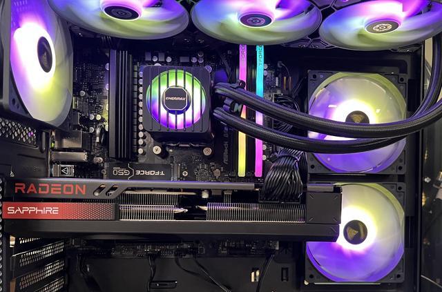 AVGPC Whirlwind Gaming PC AMD Ryzen 7 9700X Zen5 Radeon RX 9070 XT 32GB 6000MHz DDR5 1TB NVME M.2 SSD 360MM AIO Liquid Cooling WiFi/AC Tempered Glass Case Windows 11 Home Black