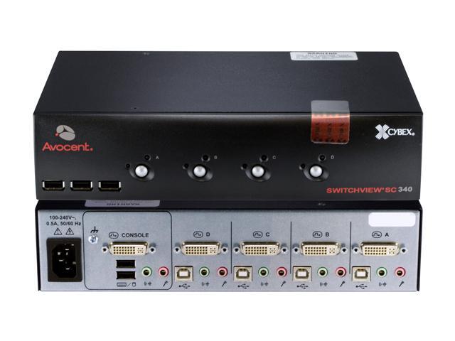 Avocent SwitchView SC340 - KVM / Audio / USB Switch - 4 Ports - Desktop