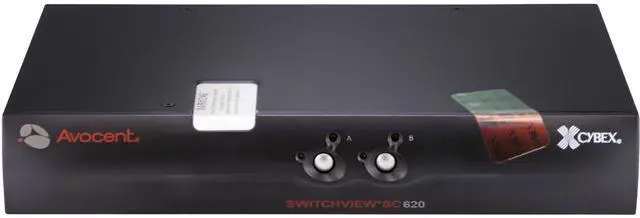 AVOCENT SwitchView SC620 KVM Switch - 2 Computer(s) - 2560 x 1600 - 4 x USB - 3 x DVI - SC620-001