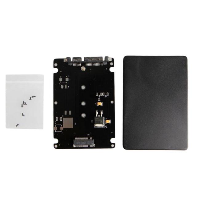 B+M Key Socket 2 M.2 NGFF (SATA) SSD To 2.5 SATA Adapter Card With Case New