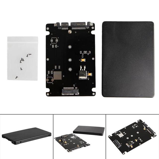 B+M Key Socket 2 M.2 NGFF (SATA) SSD To 2.5 SATA Adapter Card With Case New
