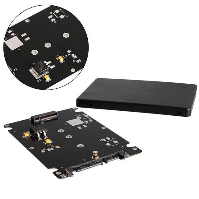 B+M Key Socket 2 M.2 NGFF (SATA) SSD To 2.5 SATA Adapter Card With Case New