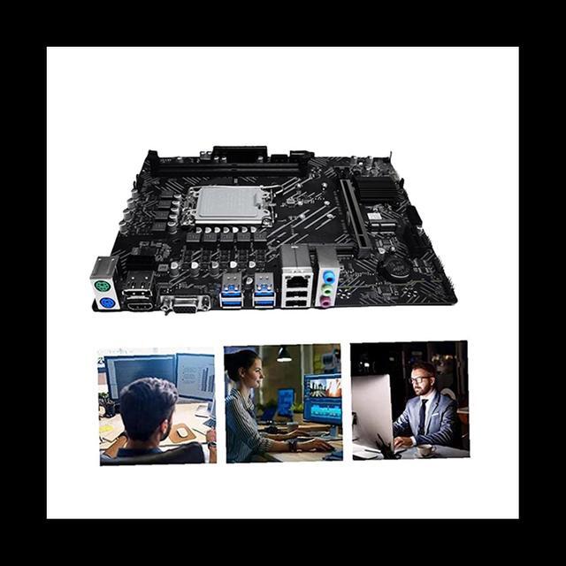 B660 Motherboard+Thermal Grease+SATA Cable LGA1700 12Th/13Th CPU 2XDDR4 RAM Slot HD+DP+VGA PCIE 16X SATA3.0 Motherboard
