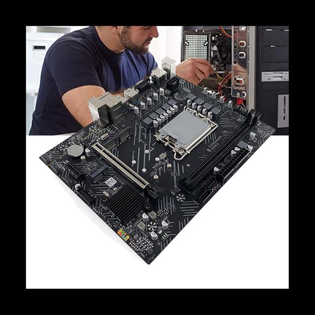 B660 Motherboard+Thermal Grease+SATA Cable LGA1700 12Th/13Th CPU 2XDDR4 RAM Slot HD+DP+VGA PCIE 16X SATA3.0 Motherboard