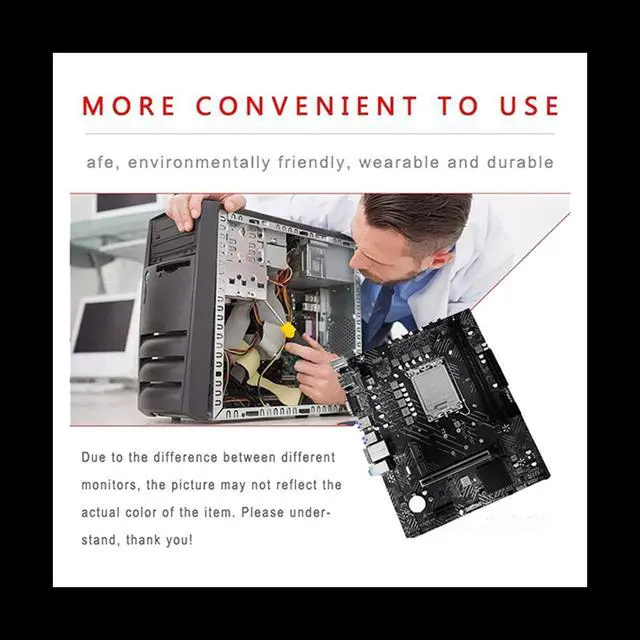 B660 Motherboard+Thermal Grease+SATA Cable LGA1700 12Th/13Th CPU 2XDDR4 RAM Slot HD+DP+VGA PCIE 16X SATA3.0 Motherboard