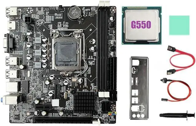 B75 Desktop Motherboard+G550 CPU+SATA Cable+Switch Cable+Baffle LGA1155 DDR3 for I3 I5 I7 Series Pentium Celeron CPU