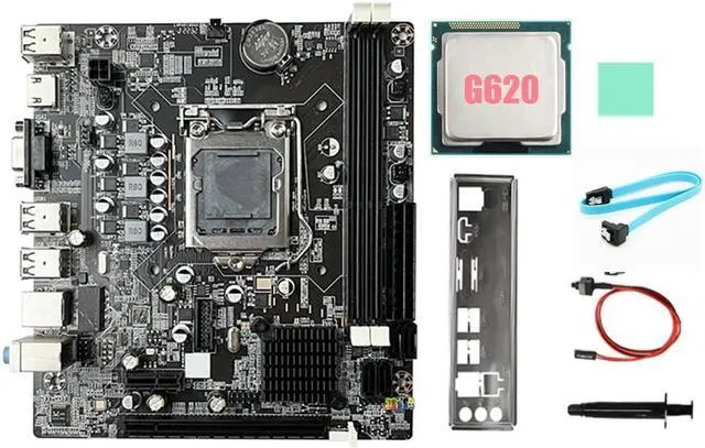 B75 Desktop Motherboard+G620 CPU+SATA Cable+Switch Cable+Baffle LGA1155 DDR3 for I3 I5 I7 Series Pentium Celeron CPU