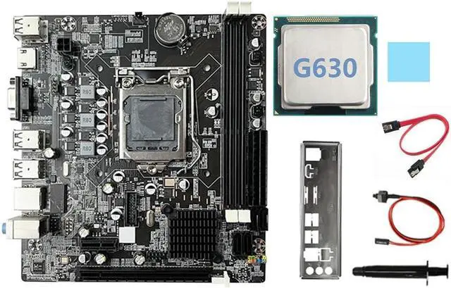 B75 Desktop Motherboard+G630 CPU+SATA Cable+Switch Cable+Baffle LGA1155 DDR3 for I3 I5 I7 Series Pentium Celeron CPU