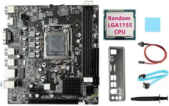 B75 Motherboard+CPU+SATA Cable+Switch Cable+Baffle LGA1155 DDR3 Support 2X8G for I3 I5 I7 Series Pentium Celeron CPU