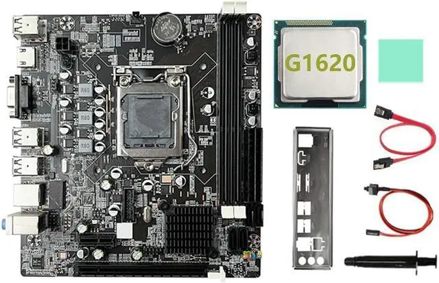 B75 Motherboard+G1620 CPU+SATA Cable+Switch Cable+Baffle LGA1155 DDR3 for 2X8G for I3 I5 I7 Series Pentium Celeron CPU