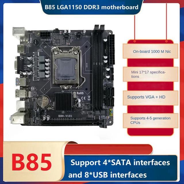 B85 Desktop Computer Motherboard LGA1150 DDR3X2 16GB 240PIN ECC RAM Slot VGA+HD PCIE X16 Supporting I7/I5/I3/E3 CPU