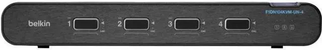 Belkin 2nd Gen Secure KVM Switch 4-Port Single Head w/ CAC F1DN104KVMUN4