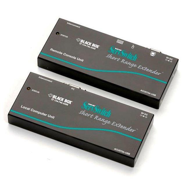 Black Box ACU075A-USB KVM Extender - Short-Range (75-ft ) VGA USB CATx