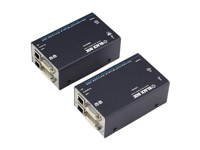 Black Box ACU5502A-R3 KVM Extender - Dual Head DVI-D USB 2.0 Audio Single-Access CATx