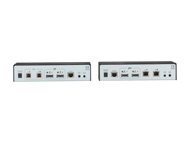 Black Box ACU5800A Black Box Dual-Head DisplayPort KVM Extender Over CATx - 1 Computer(s) - 1 Remote User(s) - 492 Ft Range - 6 X Network (RJ-45) - 6 X USB