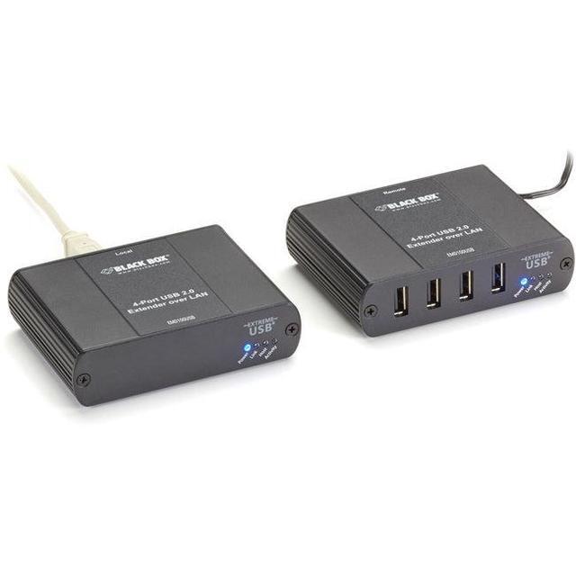 Black Box EMD100USB Emerald KVM-over-IP Switchable Extender - LAN 4-Port 100m