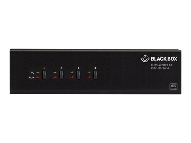 Black Box KV6224DP KVM Switch - Dual-Monitor DisplayPort 1.2 4K 60Hz USB 3.0 Hub Audio
