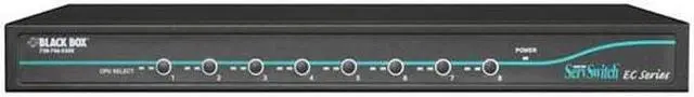 Black Box KV9208A Black Box ServSwitch EC KVM Switch - 8 x 4 - 8 x HD-15 Keyboard/Mouse/Video - 1U - Rack-mountable
